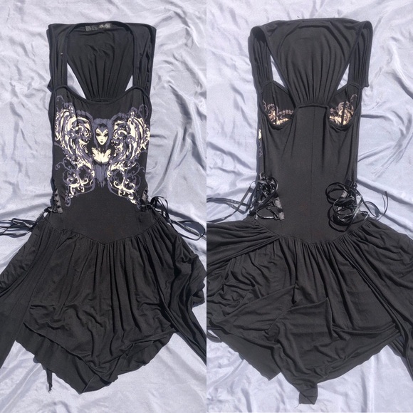 Lip Service Blacklist dress with demon girl/fairy - Picture 3 of 5
